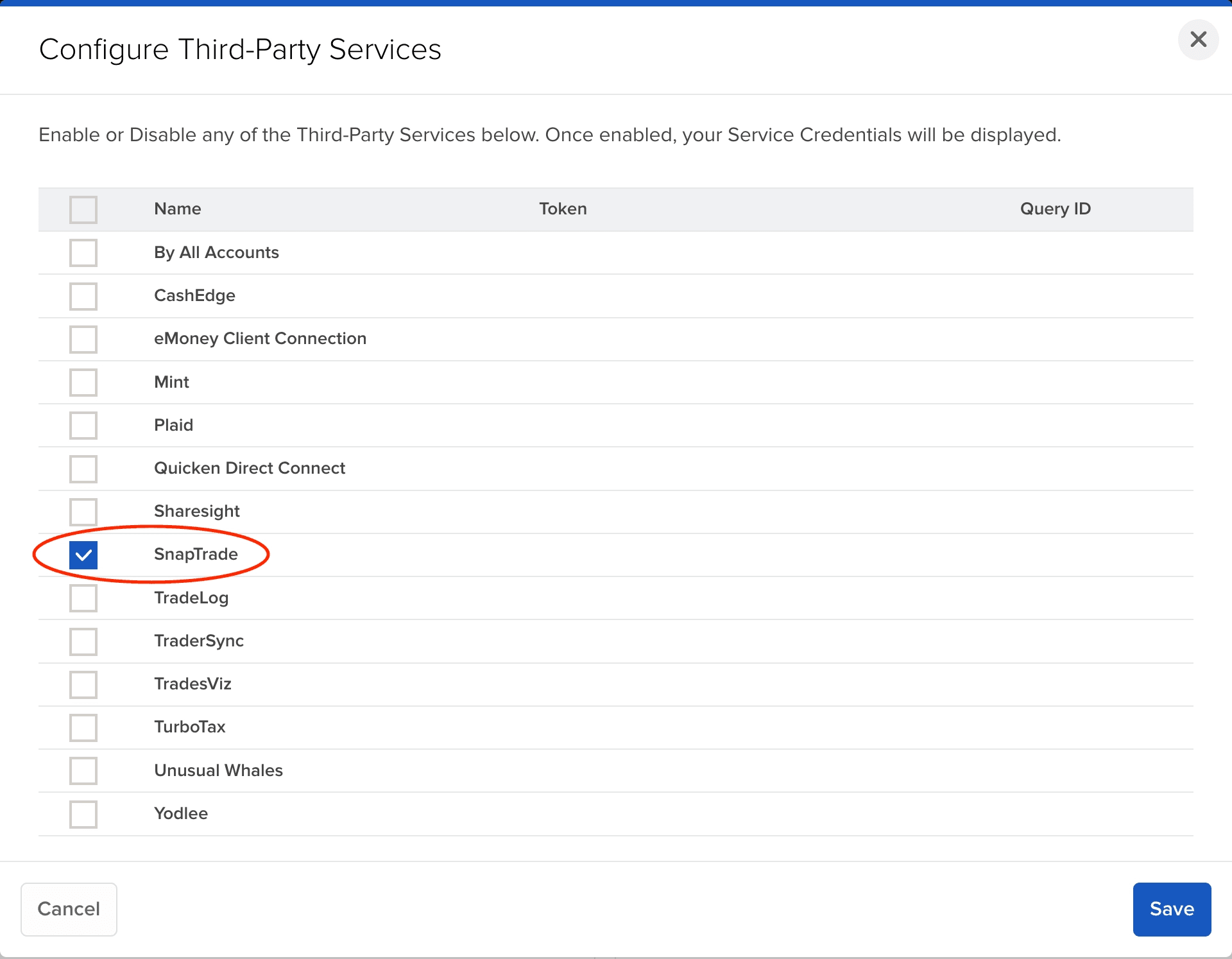 Enable SnapTrade in Interactive Brokers