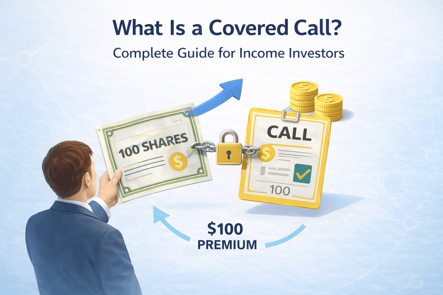 Covered call blog illustration.