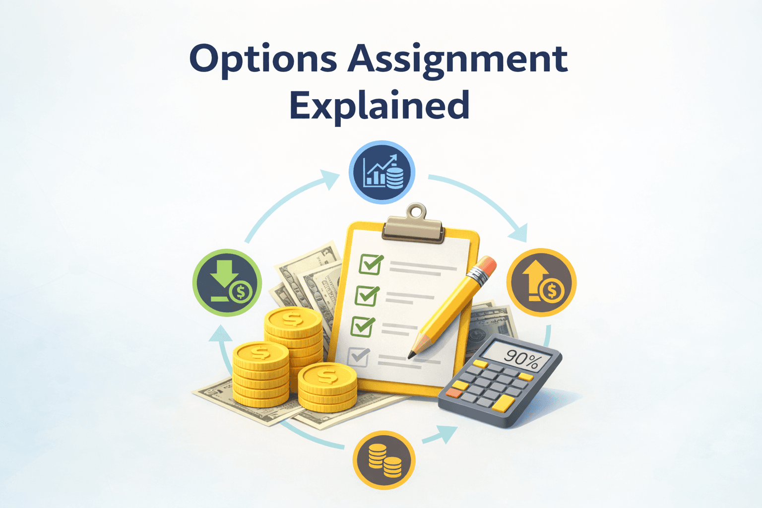 Options assignment blog illustration.